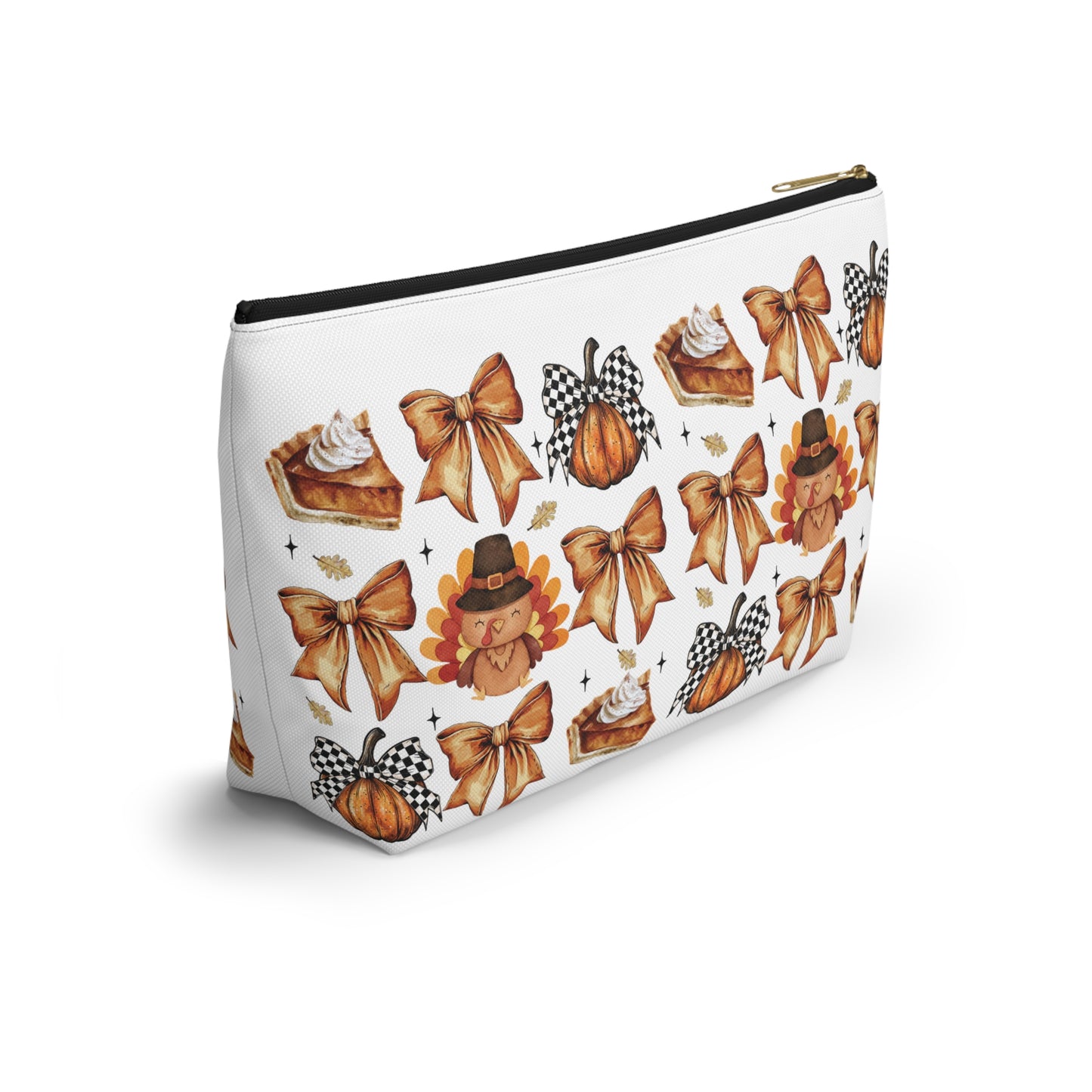 Thanksgiving and bows,  Accessory Pouch w T-bottoms