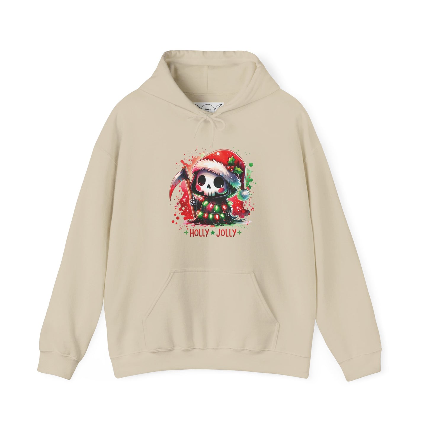 Holly jolly, Unisex Heavy Blend™ Hooded Sweatshirt (no side arm design)