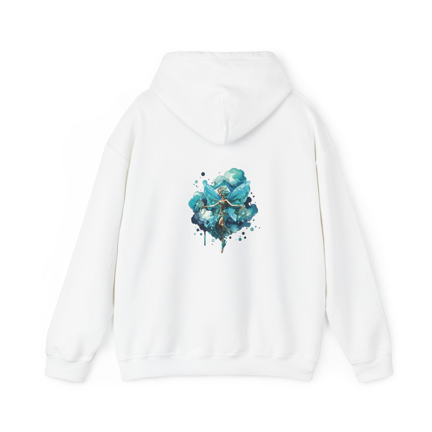 March aquamarine fairy, Unisex Heavy Blend™ Hooded Sweatshirt ( no arm design)