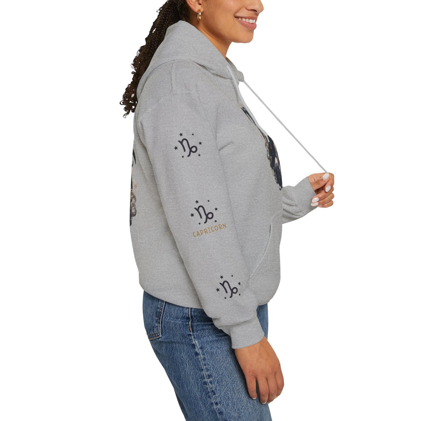 Capricorn,  Unisex Heavy Blend™ Hooded Sweatshirt (no side arm design)