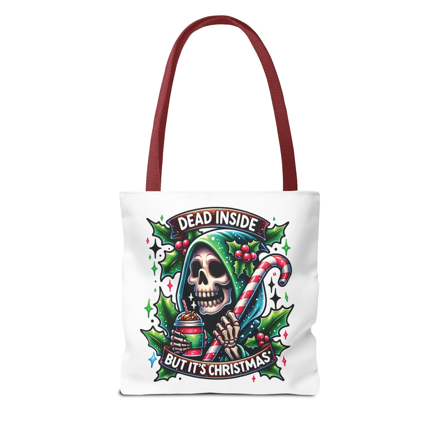 Dead inside but it’s Christmas, Tote Bag (AOP)