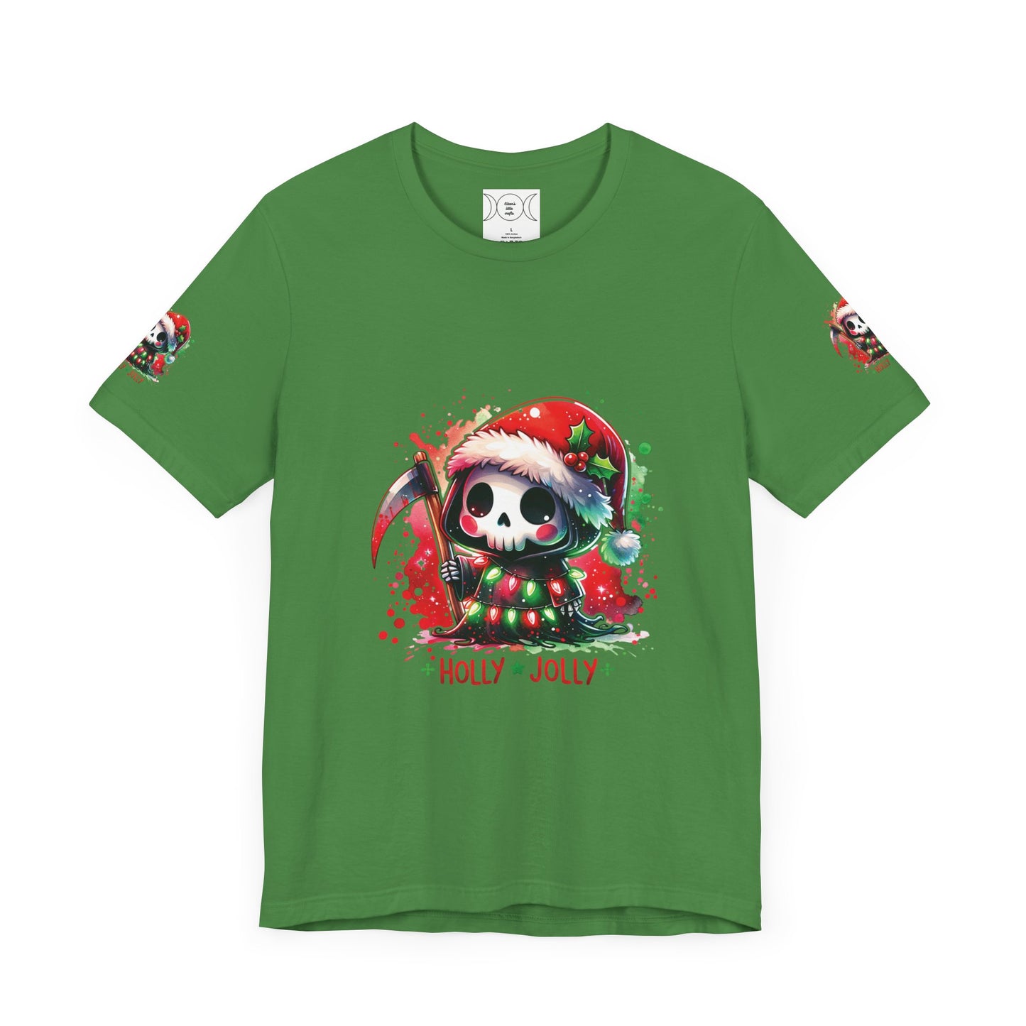 Copy of Holly jolly , Unisex Jersey Short Sleeve Tee ( sleeve design)