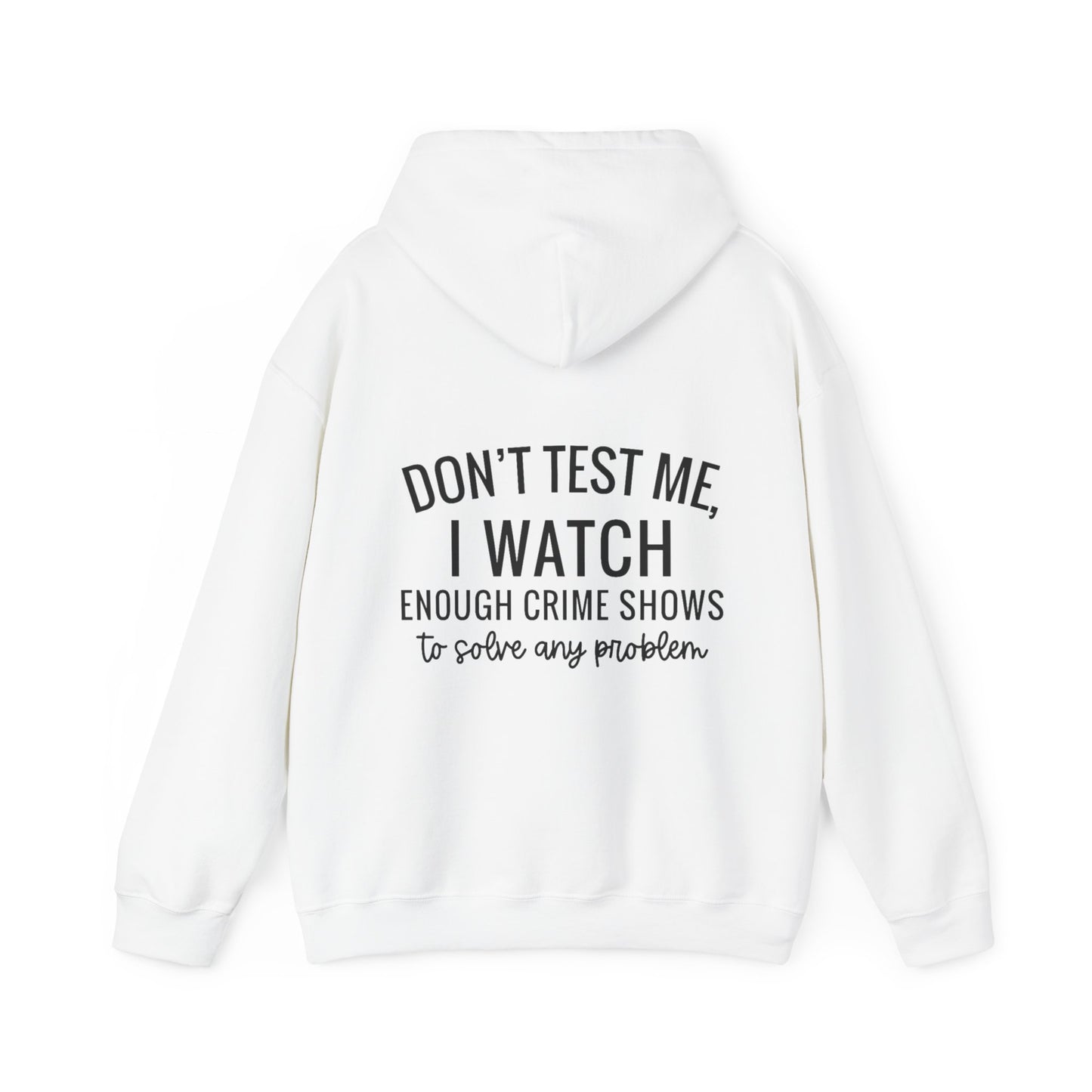 True crime watcher, Unisex Heavy Blend™ Hooded Sweatshirt (no side arm design)