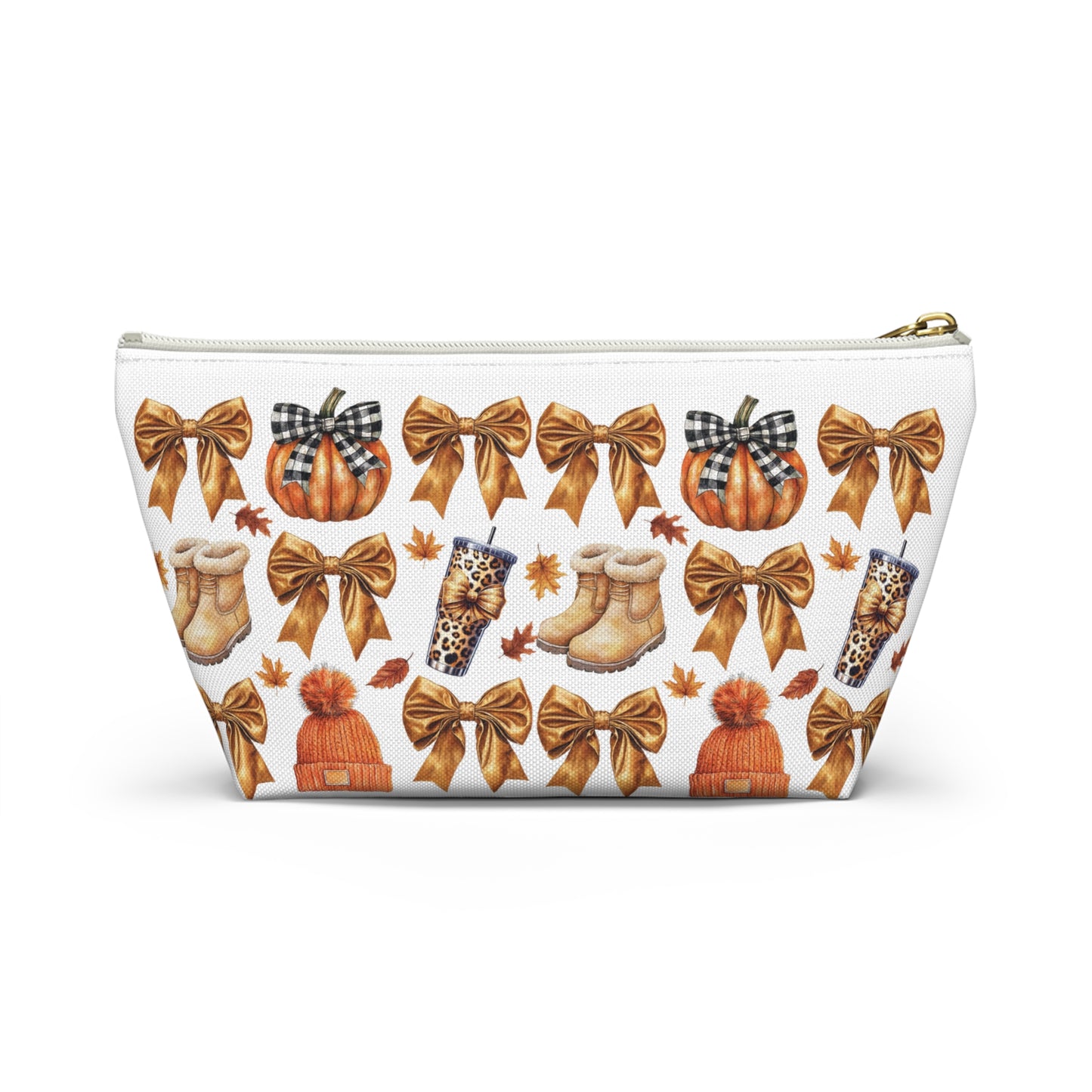 Fall and bows,  Accessory Pouch w T-bottoms