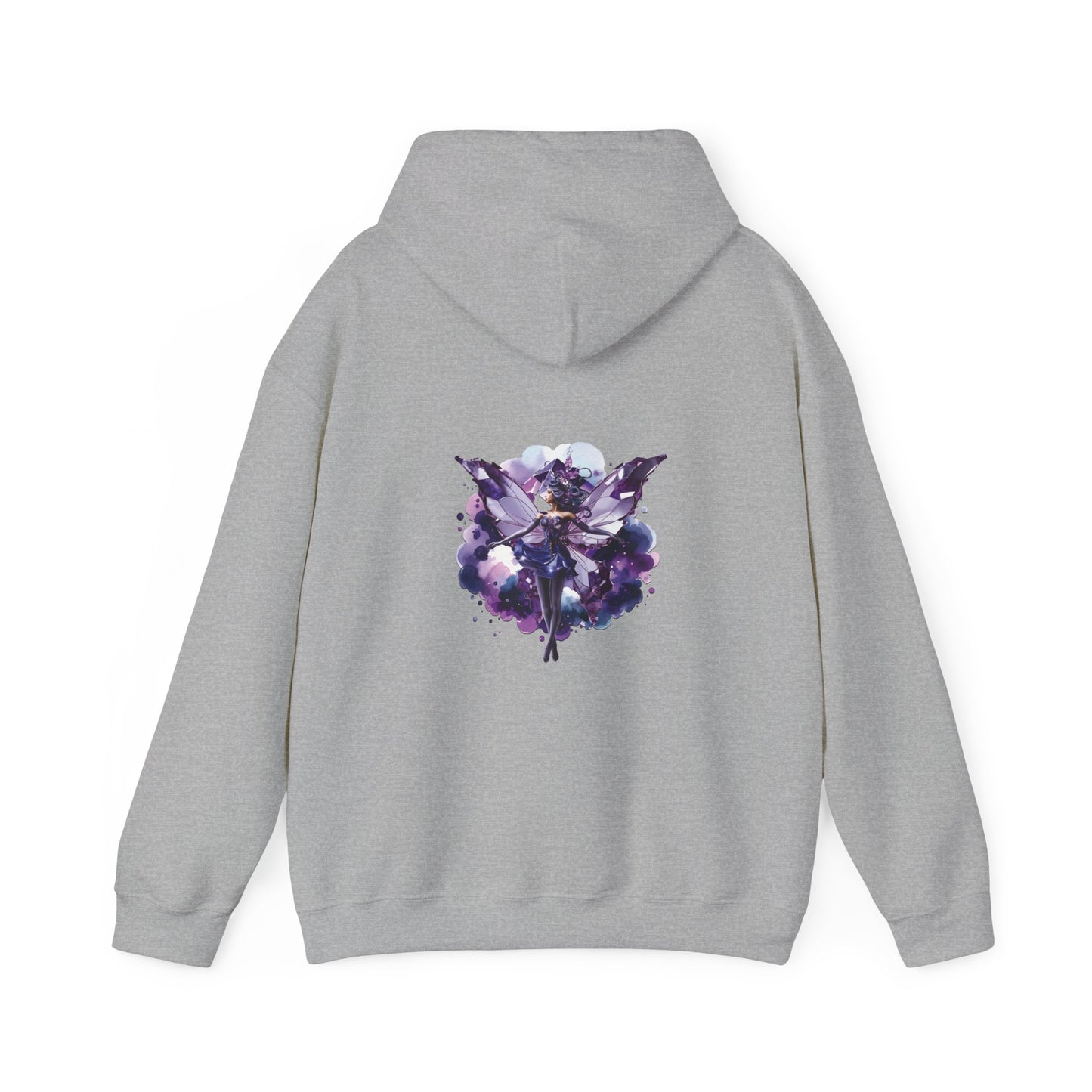 February amethyst fairy, Unisex Heavy Blend™ Hooded Sweatshirt ( no side arm design)