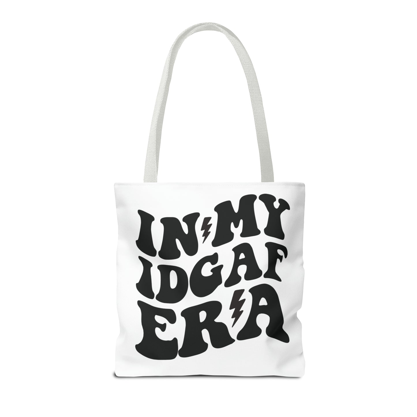 In my IDGAF era, Tote Bag (AOP)