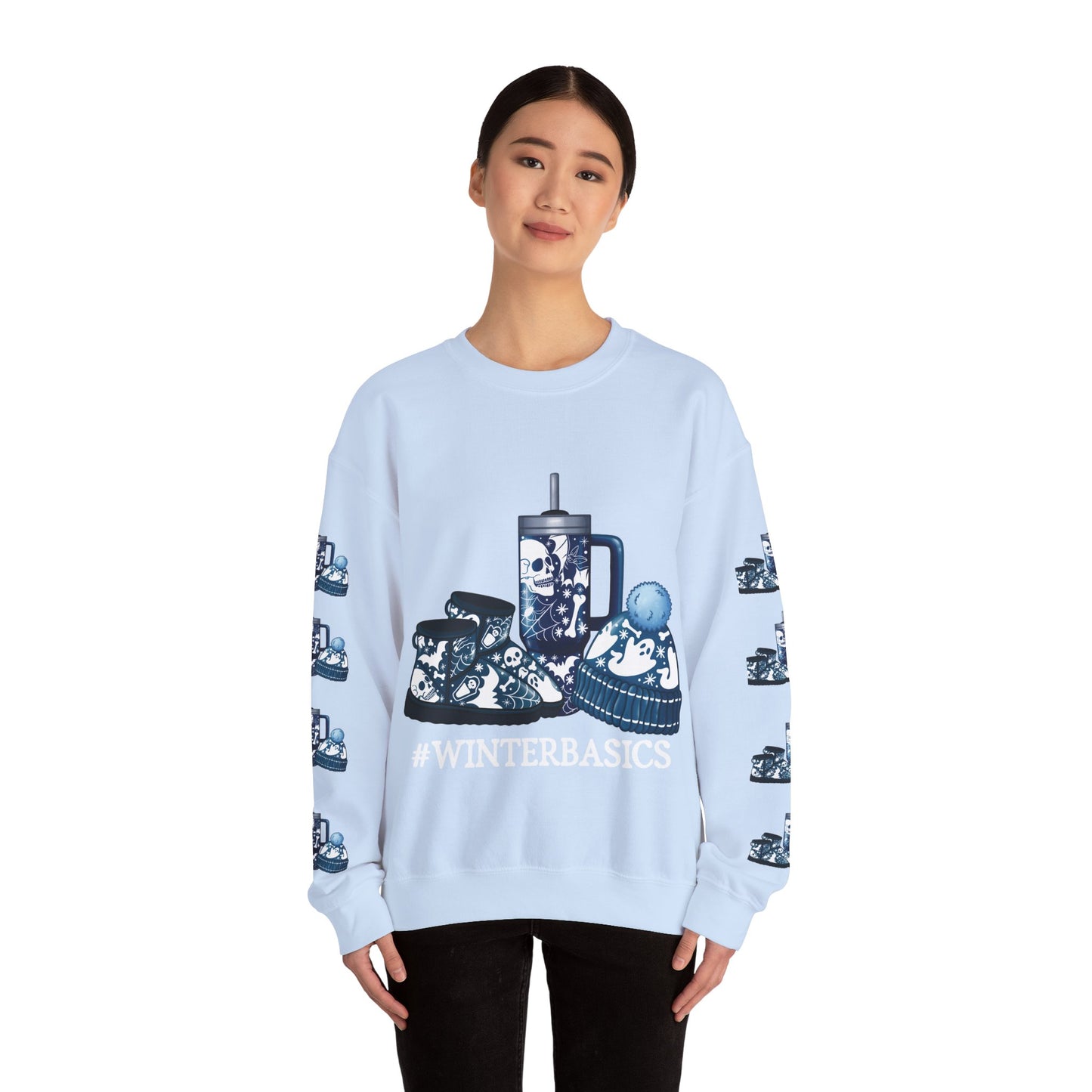 #winterbasics, ™ Crewneck Sweatshirt ( sleeve design )