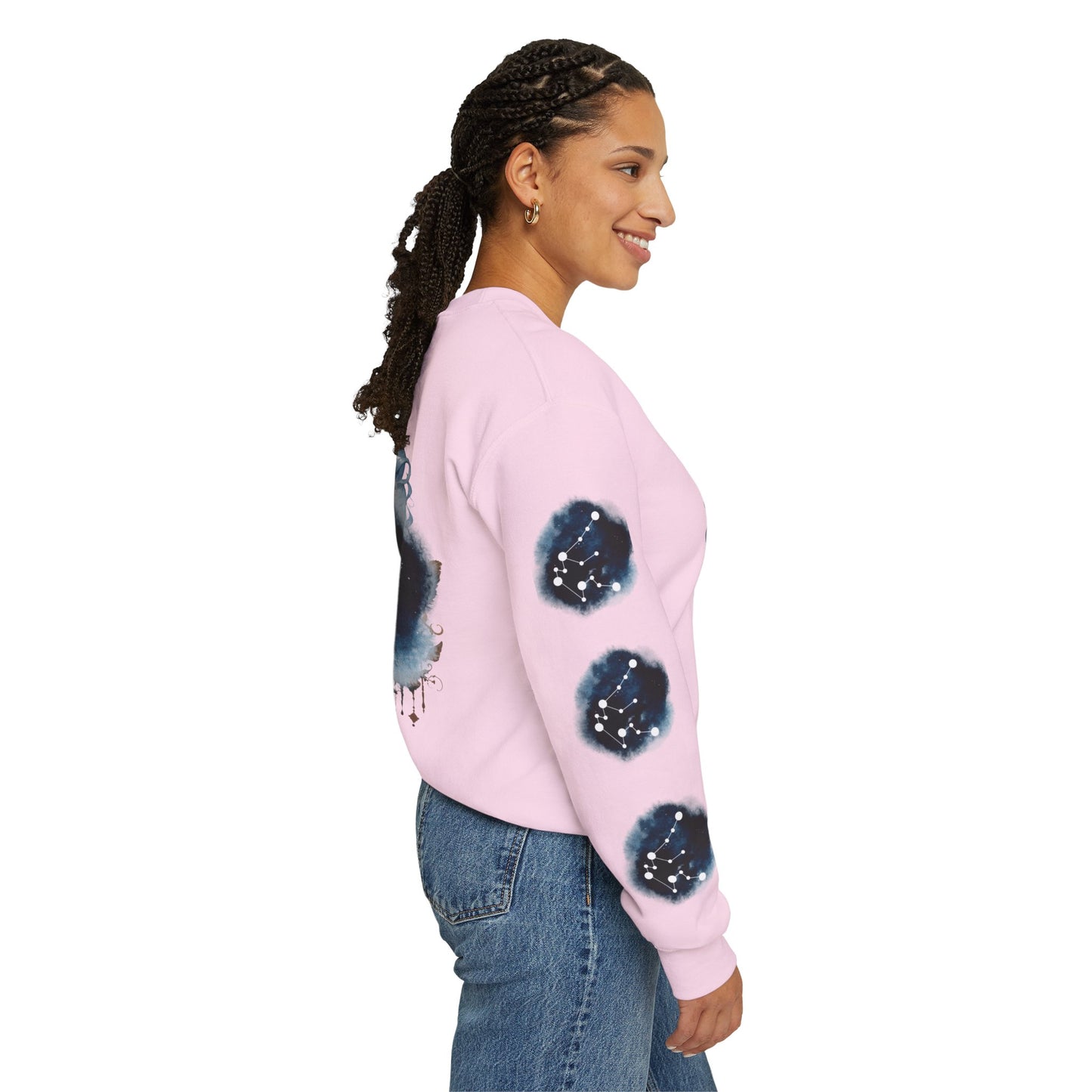 Aquarius , ™ Crewneck Sweatshirt ( side arm design)