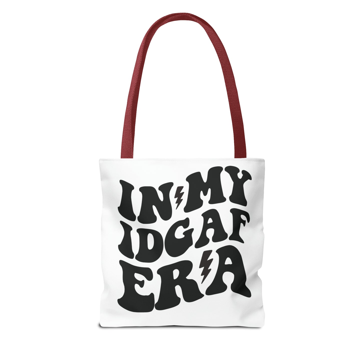 In my IDGAF era, Tote Bag (AOP)