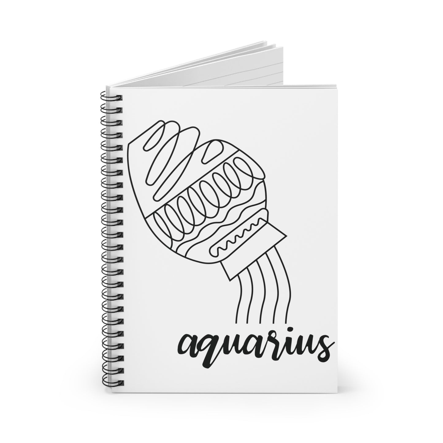 Aquarius, Spiral Notebook - Ruled Line