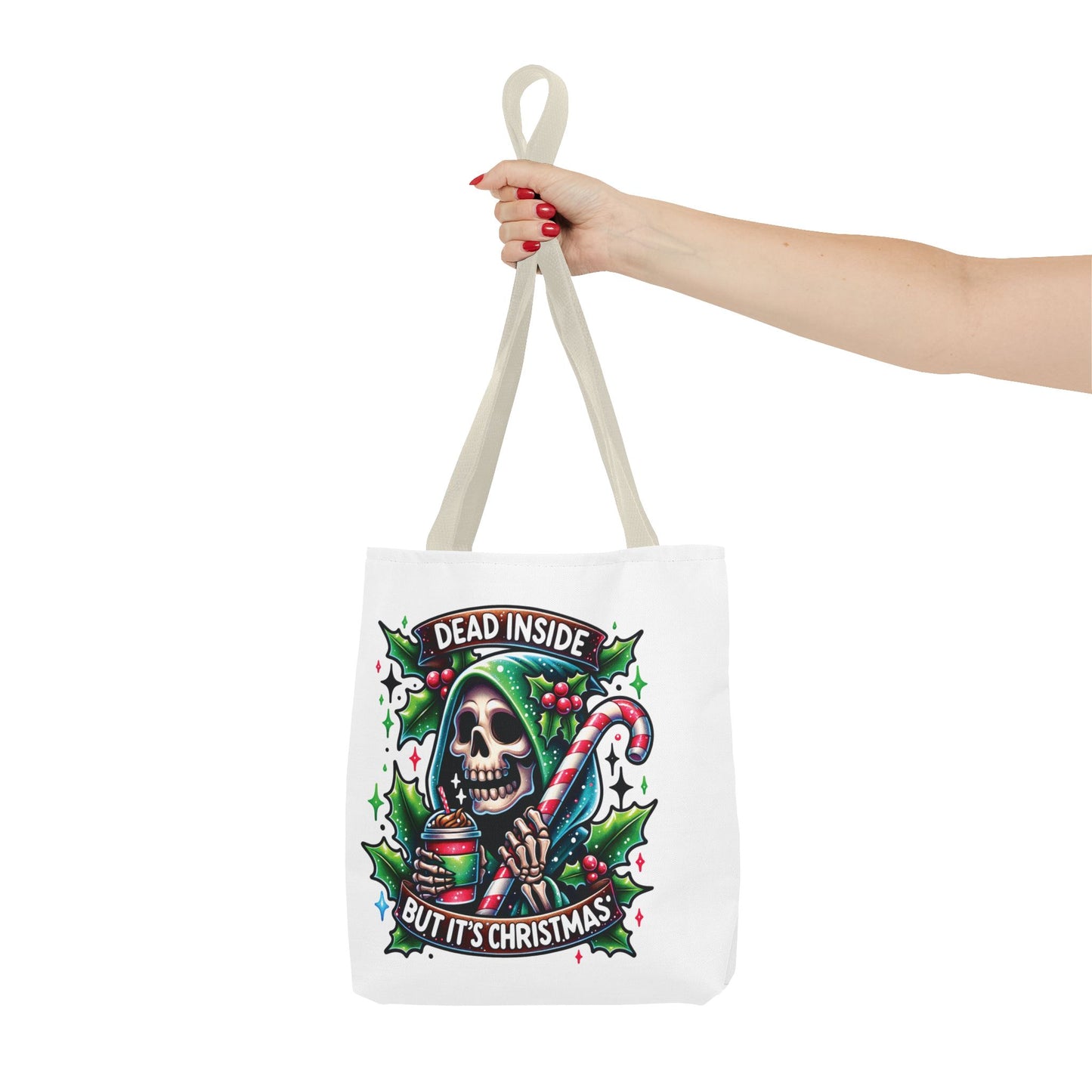 Dead inside but it’s Christmas, Tote Bag (AOP)