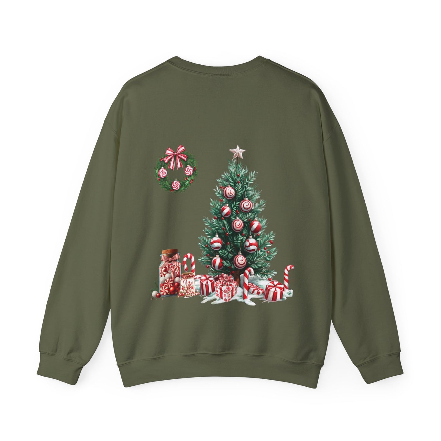 Peppermint Christmas , ™ Crewneck Sweatshirt ( no sleeve design )