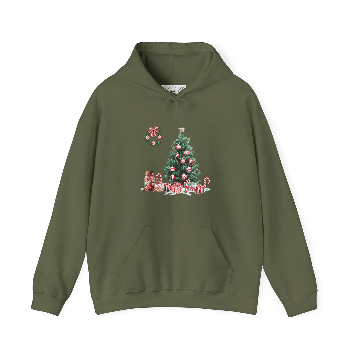 Peppermint Christmas ,  Unisex Heavy Blend™ Hooded Sweatshirt (no side arm design)