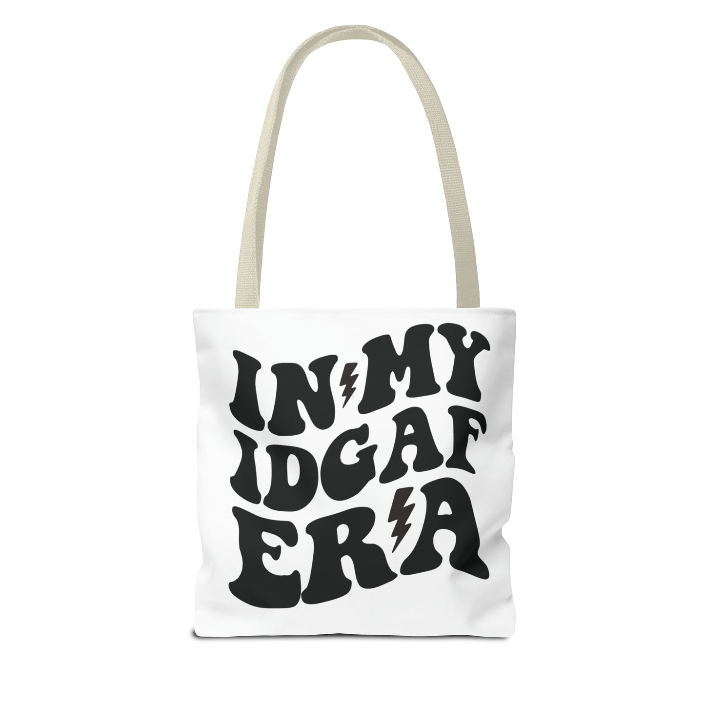 In my IDGAF era, Tote Bag (AOP)