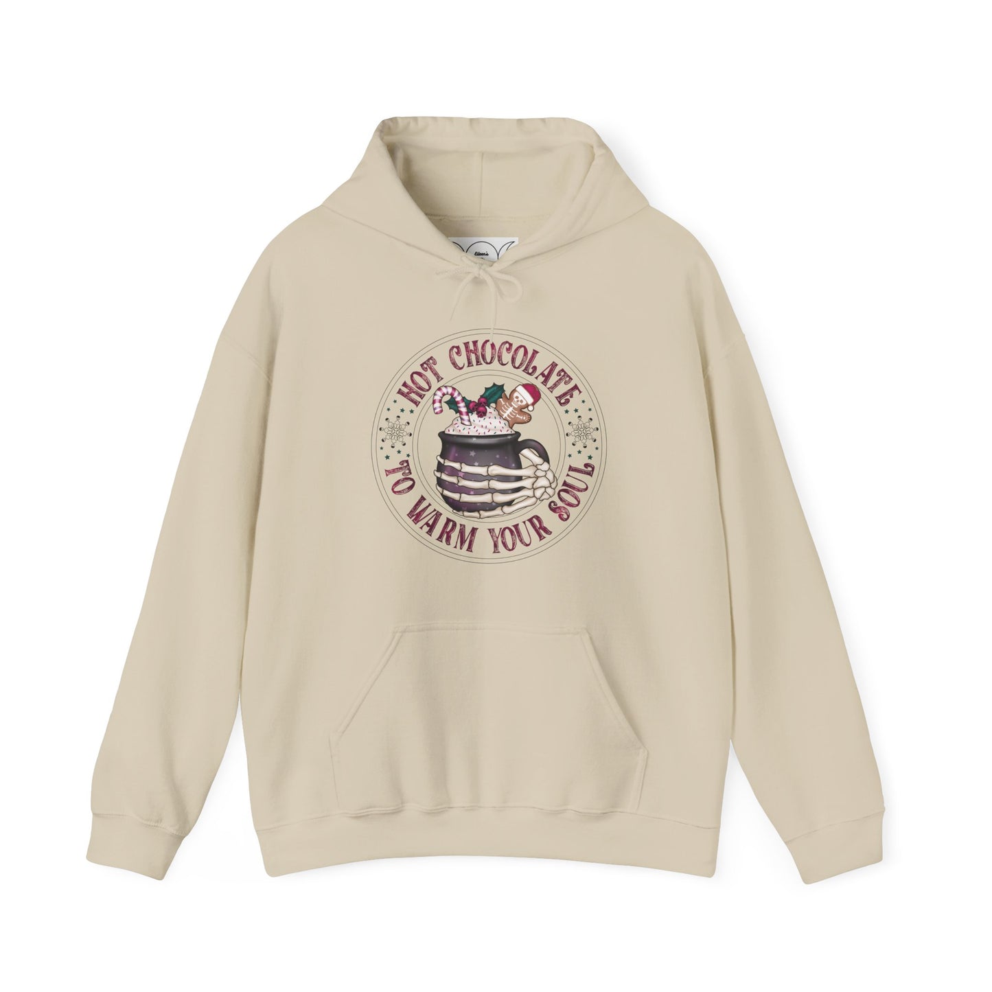 Hot chocolate to warm up my soul,  Unisex Heavy Blend™ Hooded Sweatshirt (no side arm design)