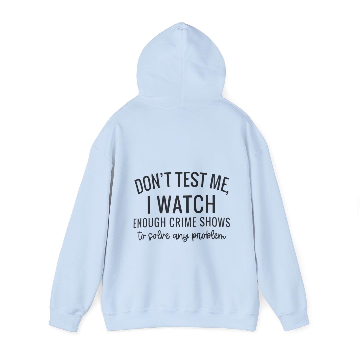 True crime watcher, Unisex Heavy Blend™ Hooded Sweatshirt (no side arm design)