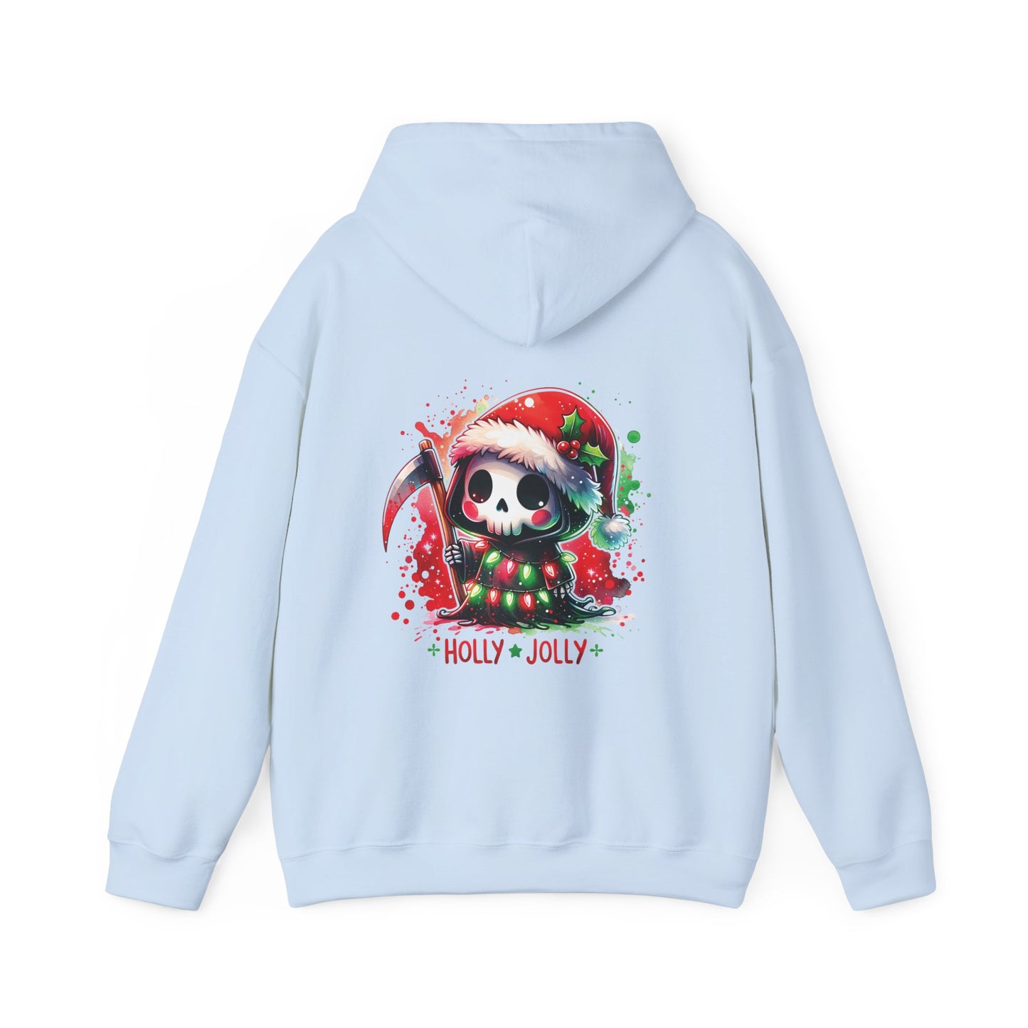 Holly jolly, Unisex Heavy Blend™ Hooded Sweatshirt (no side arm design)