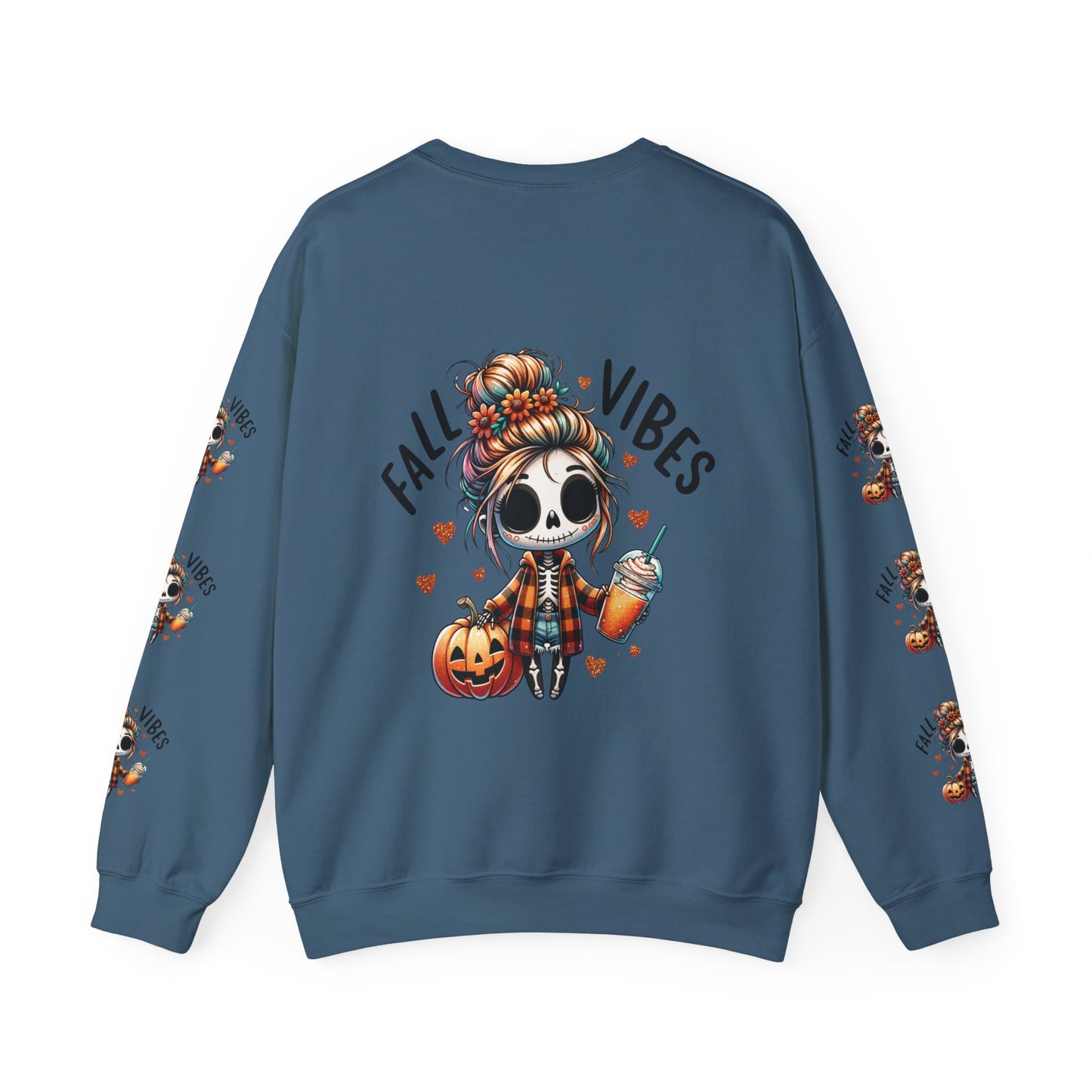 Fall vibes, ™ Crewneck Sweatshirt ( sleeve design )