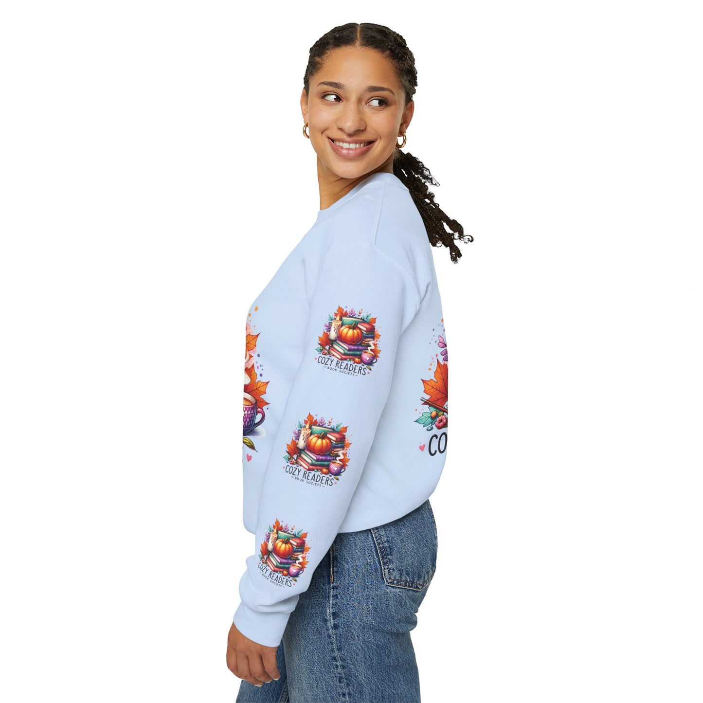 Cozy reader book society, ™ Crewneck Sweatshirt ( no sleeve design )