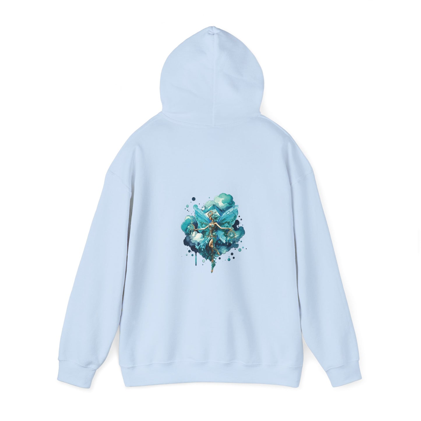 March aquamarine fairy, Unisex Heavy Blend™ Hooded Sweatshirt ( no arm design)