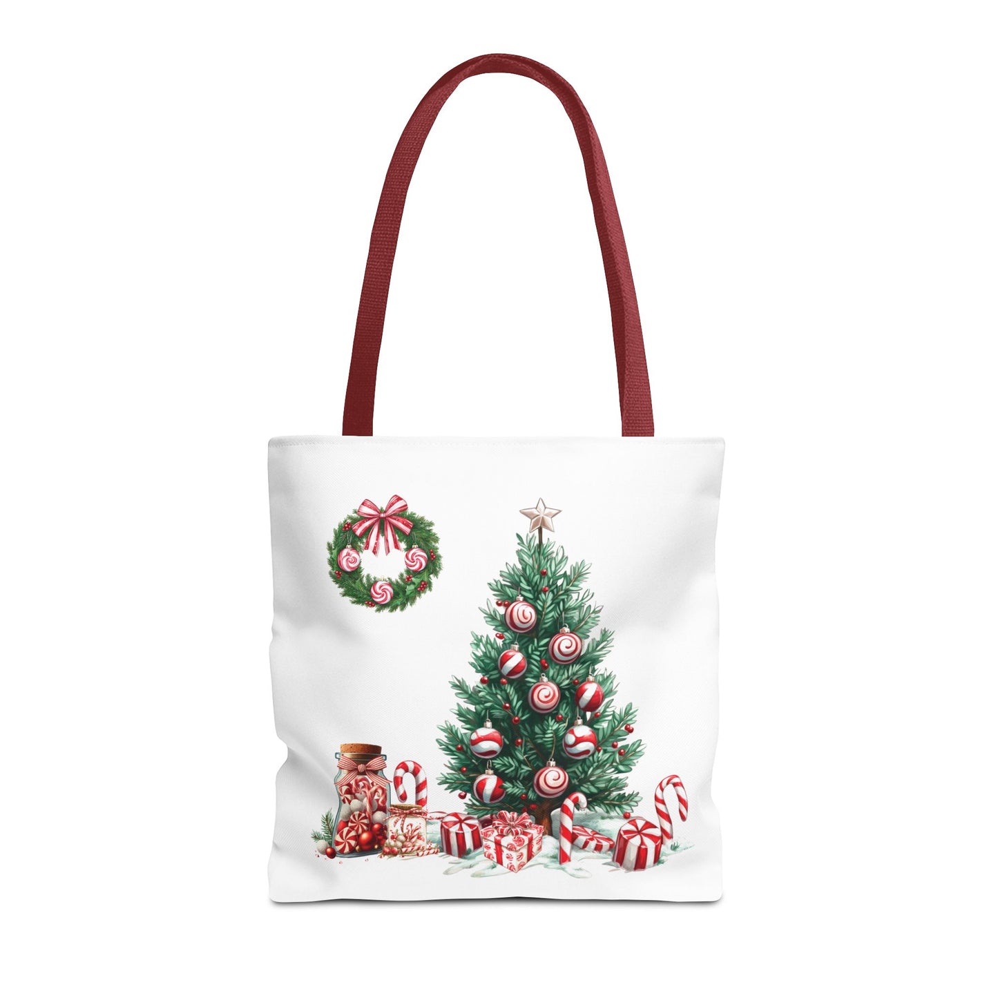 Peppermint Christmas, Tote Bag (AOP)