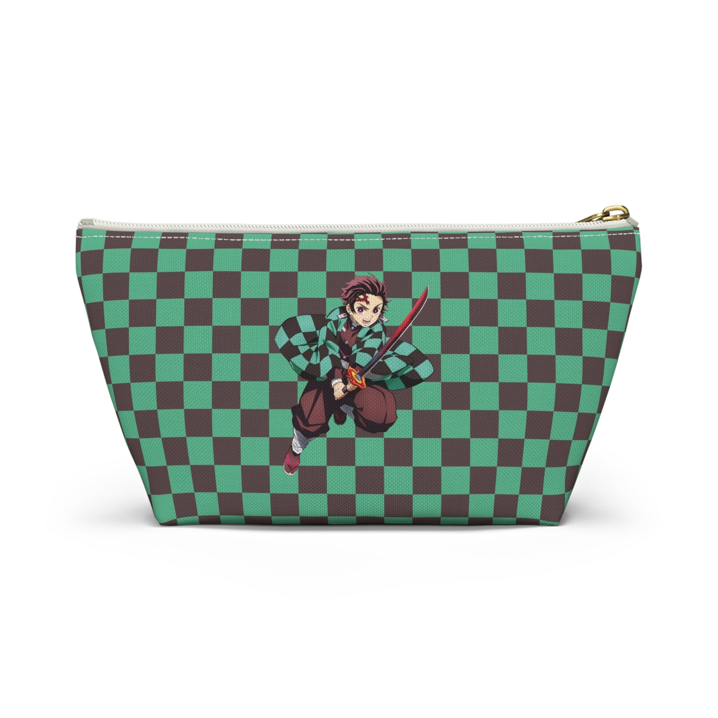 Black & green checkers   Accessory Pouch w T-bottoms