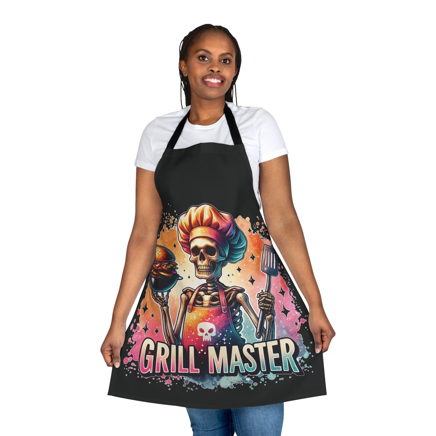 Grill master, Apron, 5-Color Straps (AOP)