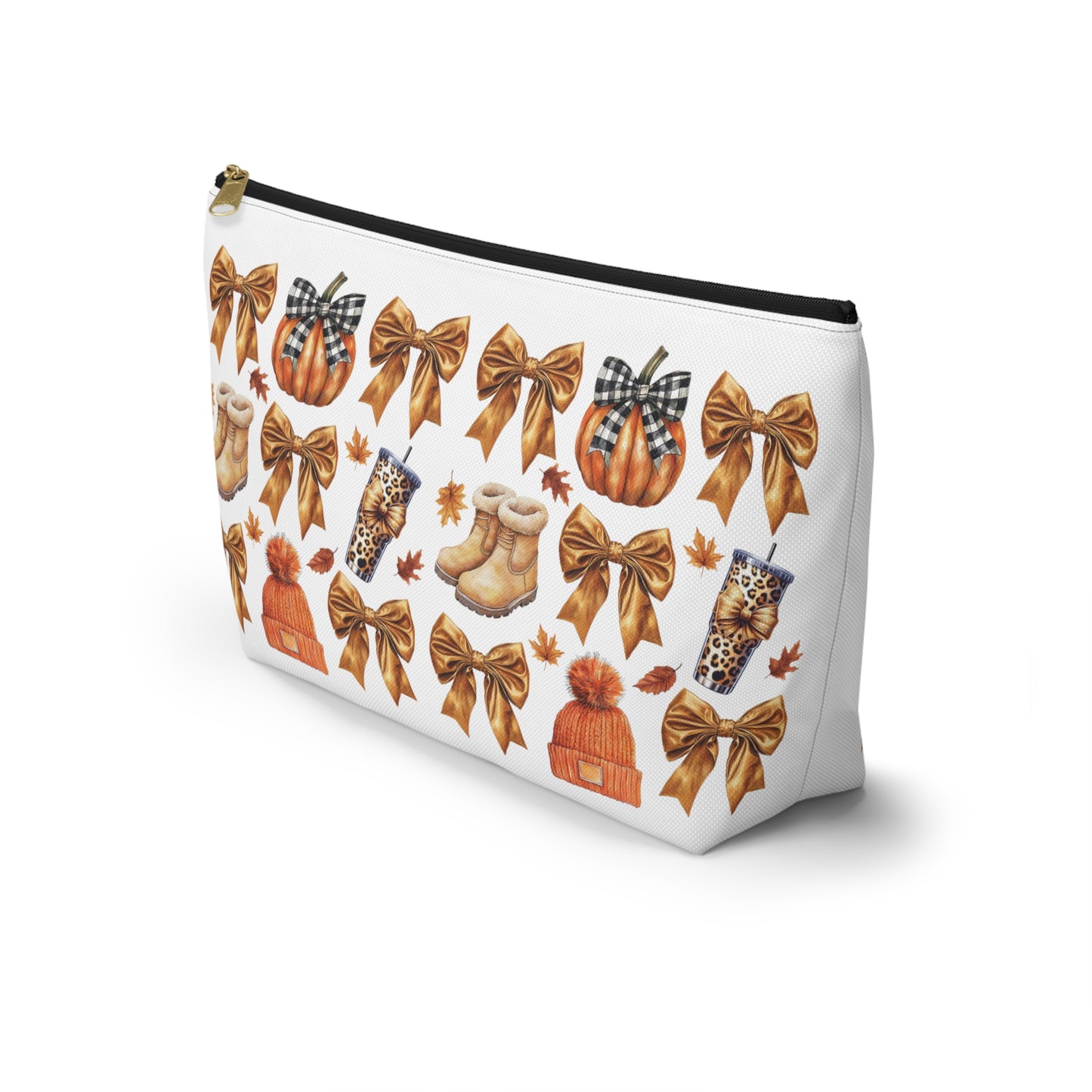 Fall and bows,  Accessory Pouch w T-bottoms