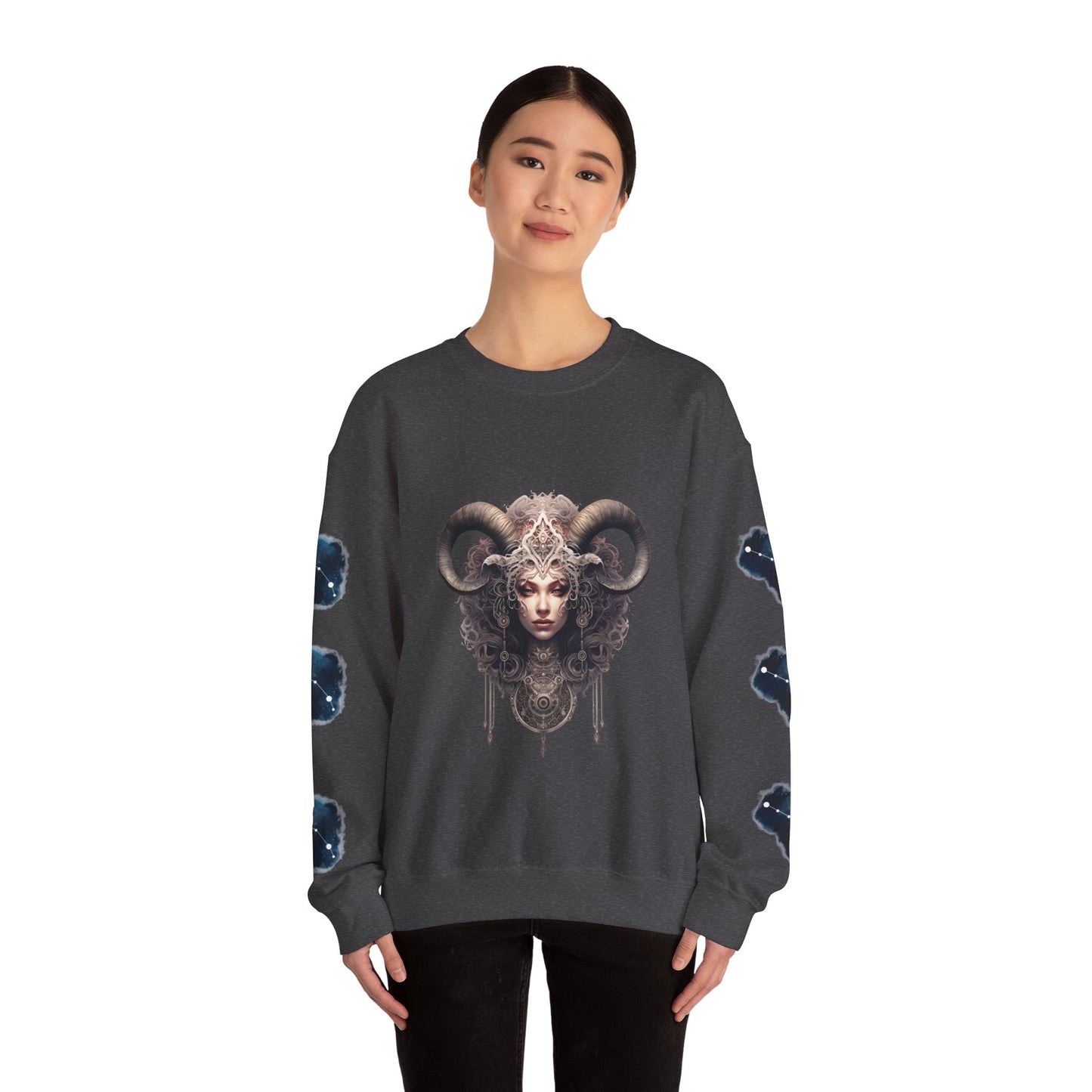 Aries , ™ Crewneck Sweatshirt (side arm design)