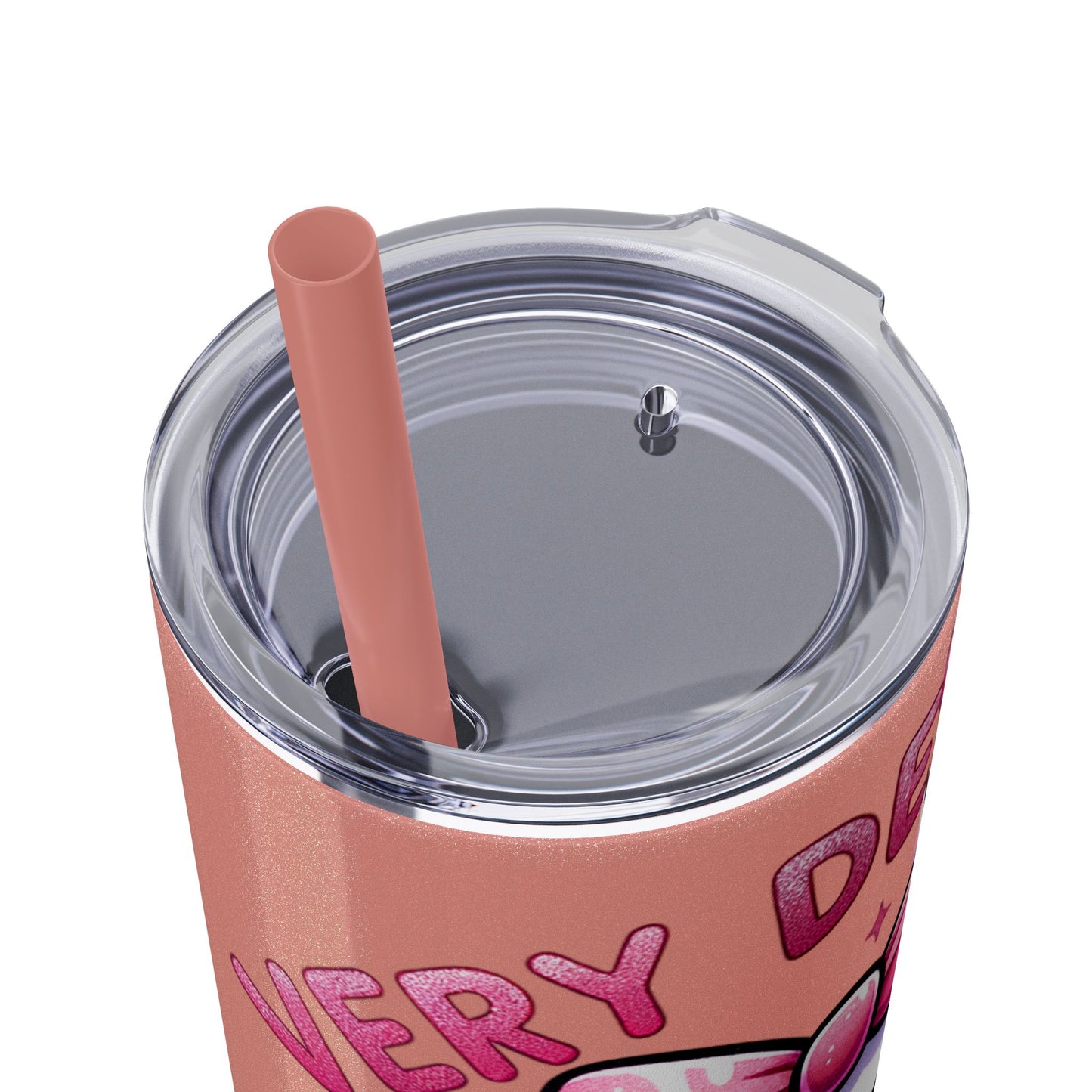 Very demure, Skinny Tumbler with Straw, 20oz