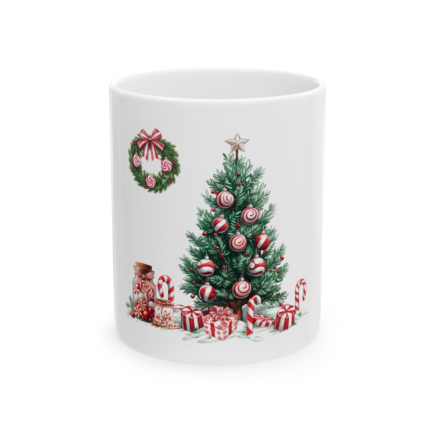 Peppermint Christmas , Ceramic Mug 11oz & 15 oz