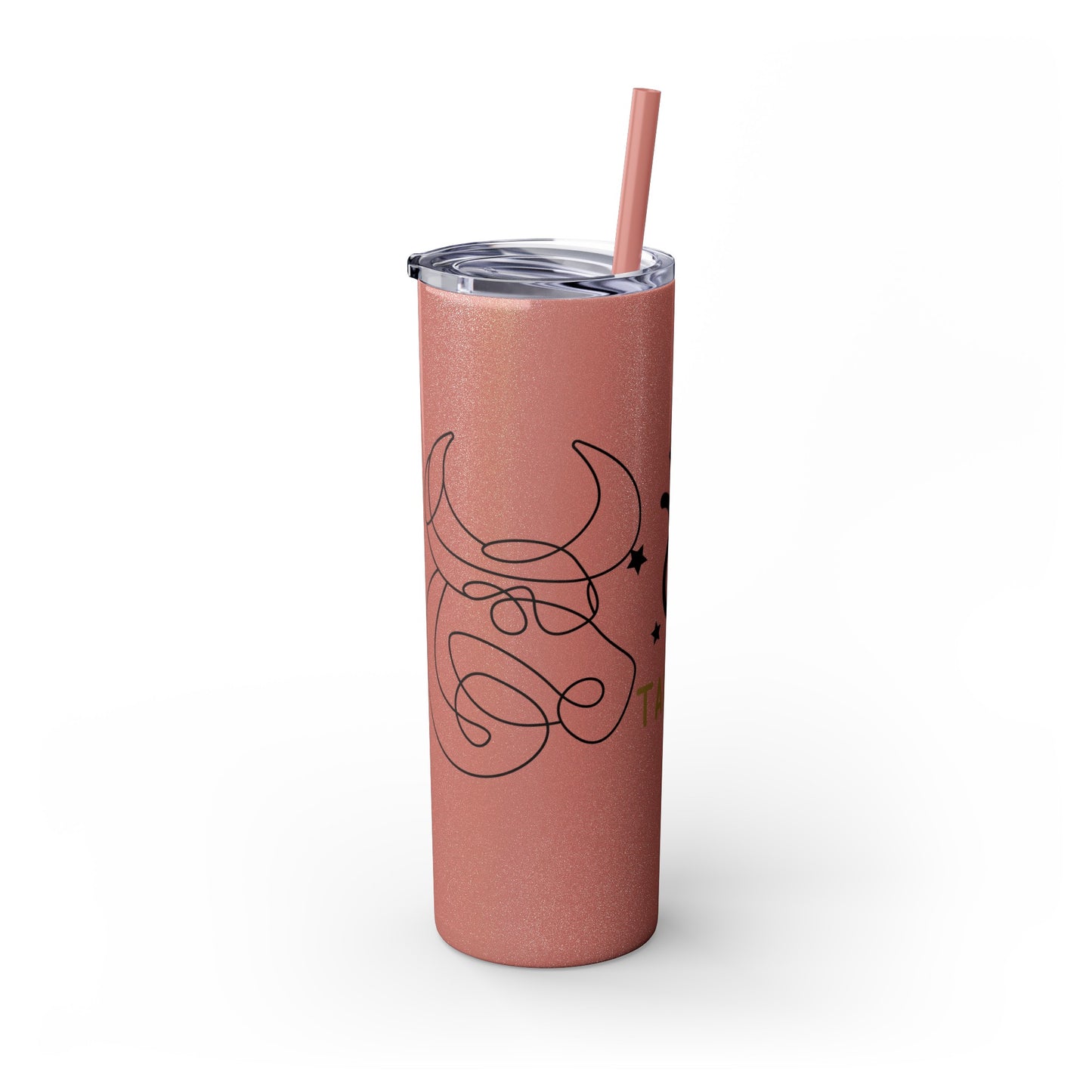 Taurus, Skinny Tumbler with Straw, 20oz