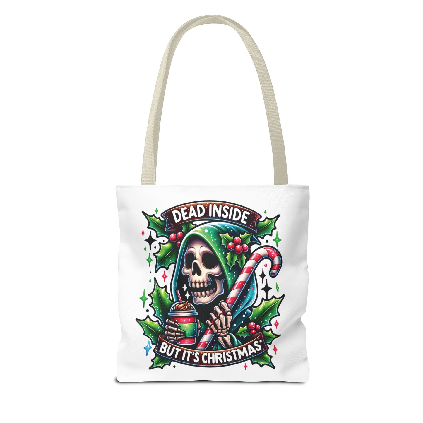 Dead inside but it’s Christmas, Tote Bag (AOP)