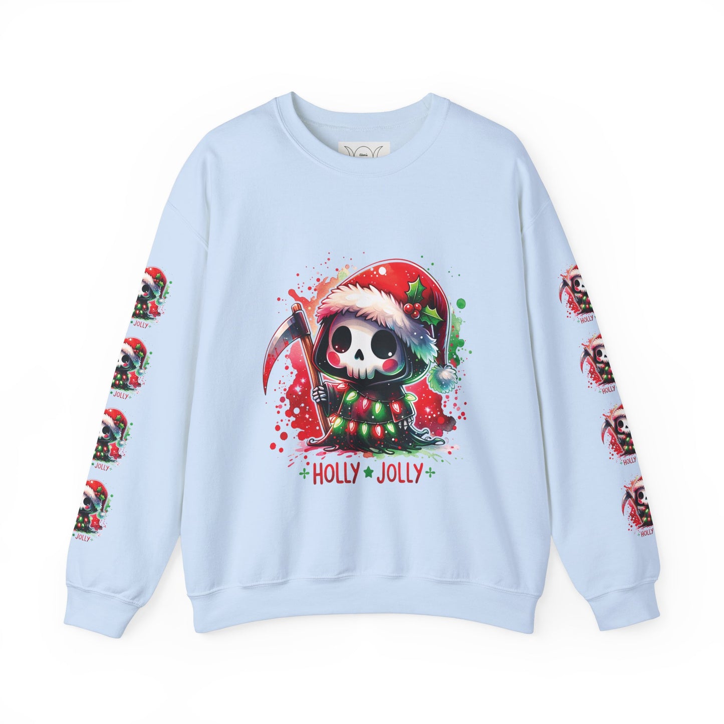 Holly jolly, ™ Crewneck Sweatshirt ( sleeve design )