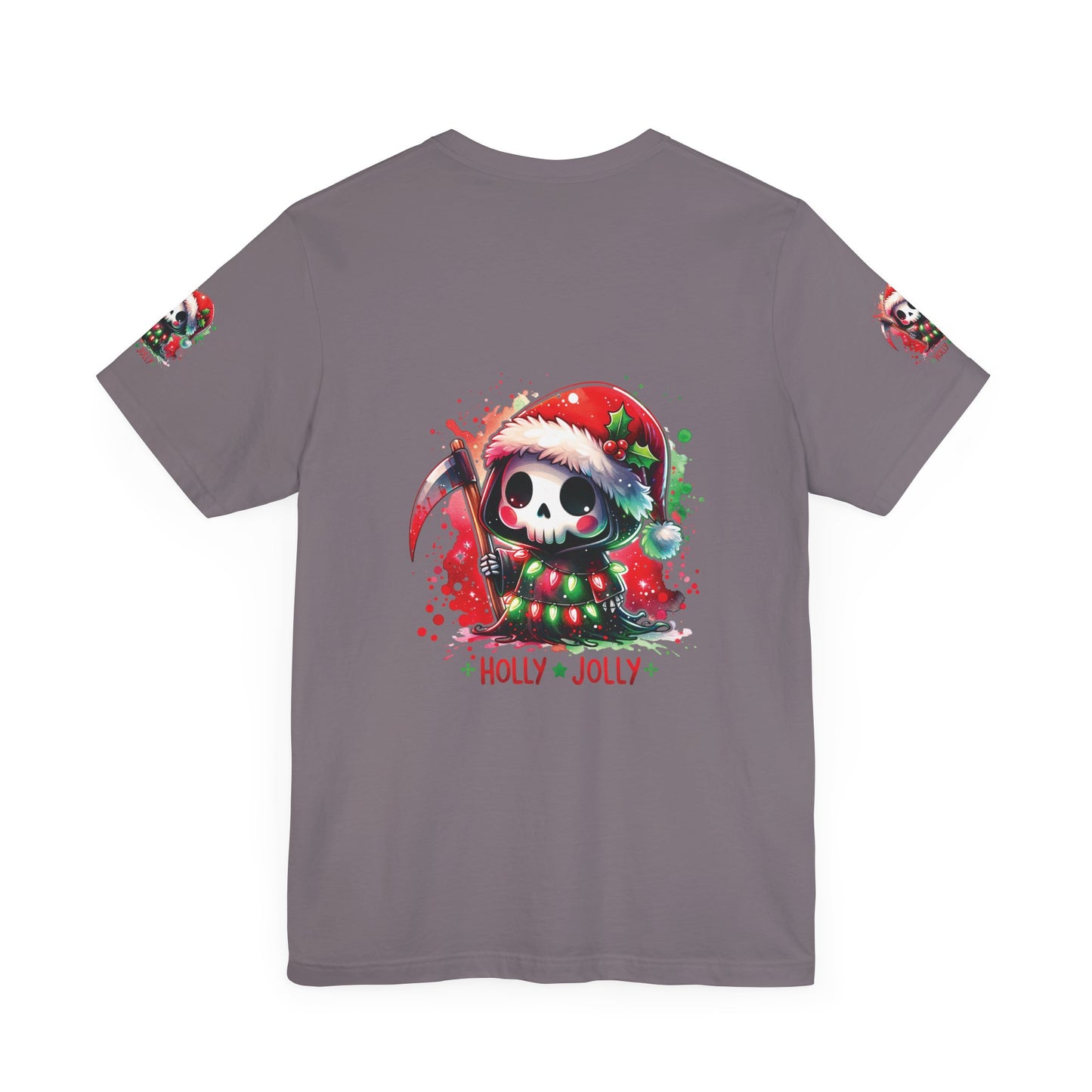 Copy of Holly jolly , Unisex Jersey Short Sleeve Tee ( sleeve design)