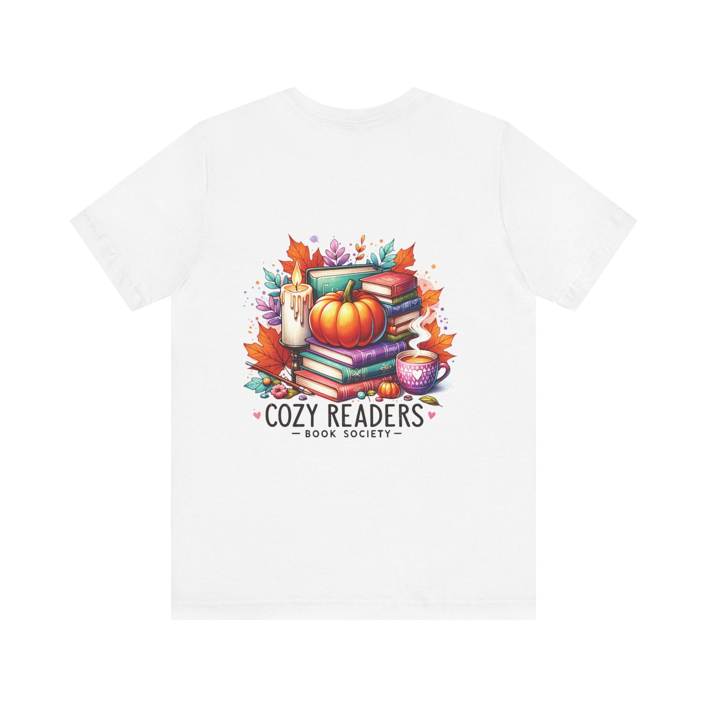 Cozy readers book society, Unisex Jersey Short Sleeve Tee (no arm design)