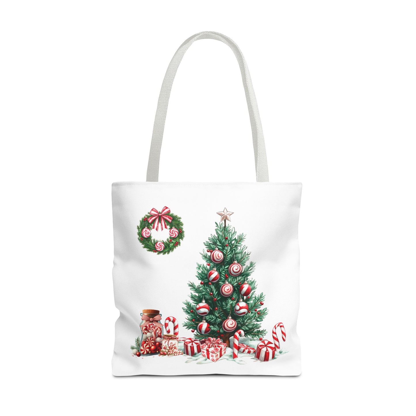 Peppermint Christmas, Tote Bag (AOP)