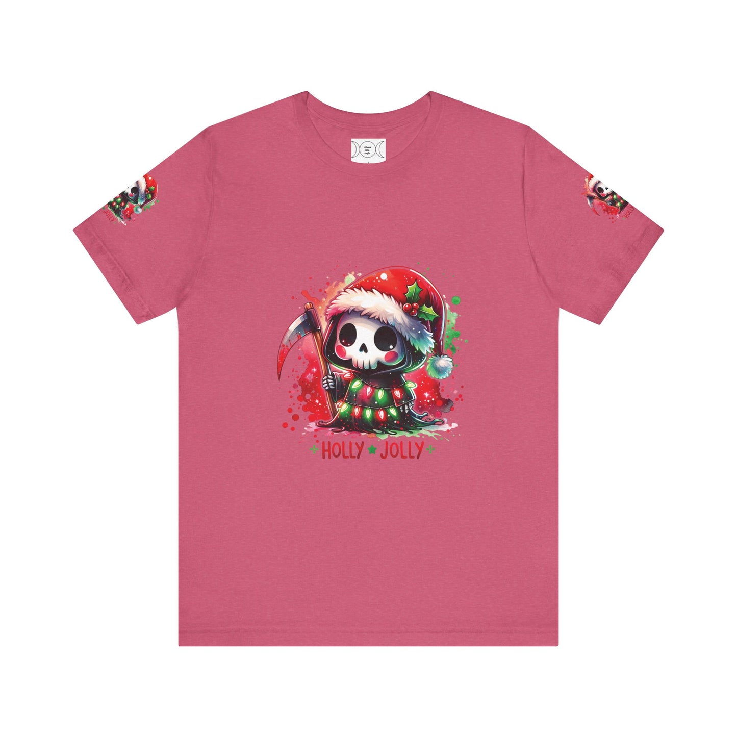 Copy of Holly jolly , Unisex Jersey Short Sleeve Tee ( sleeve design)