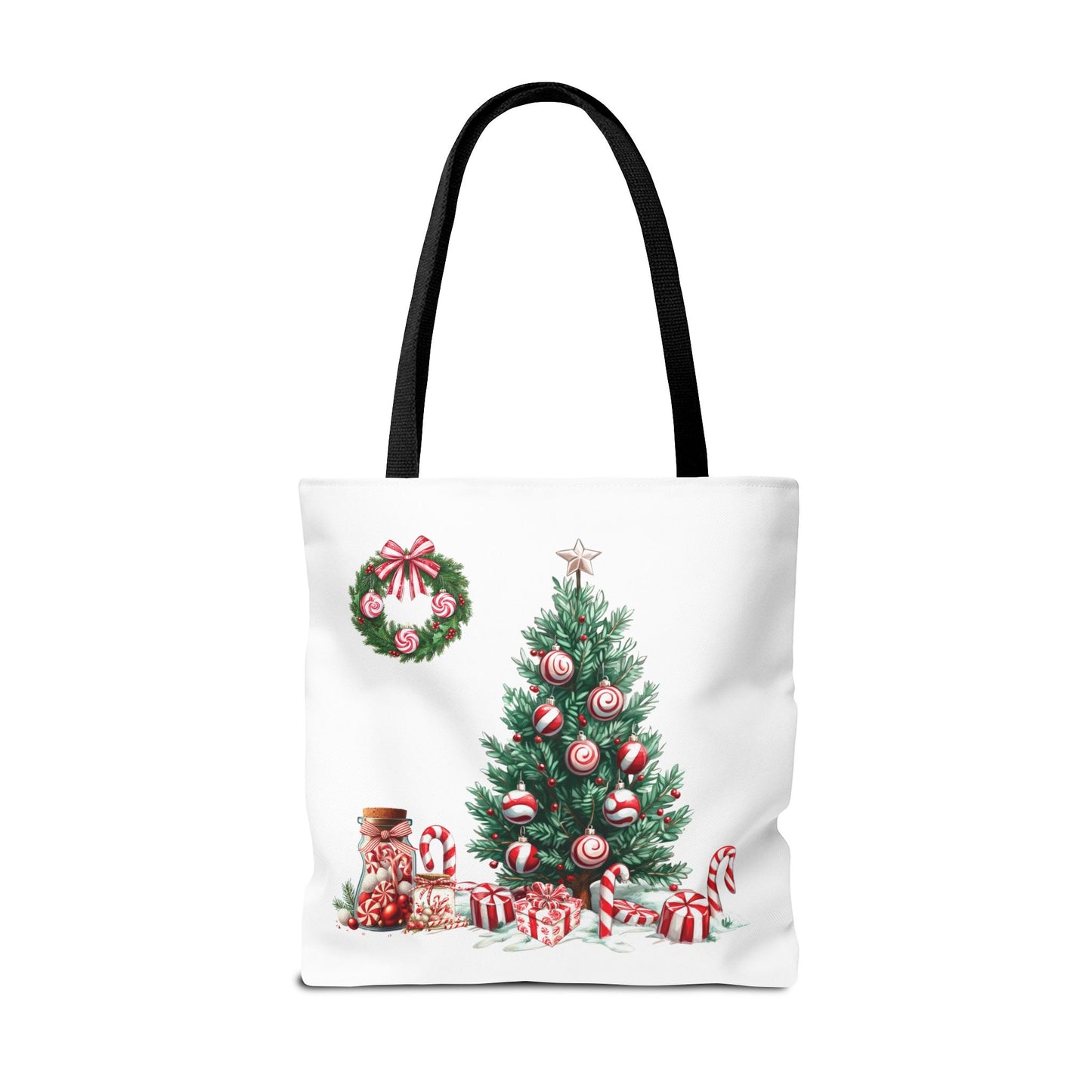 Peppermint Christmas, Tote Bag (AOP)