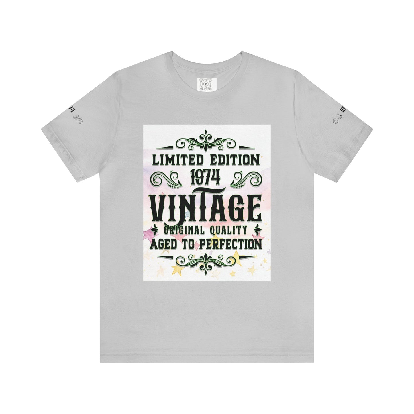 1974 vintage, Unisex Jersey Short Sleeve Tee