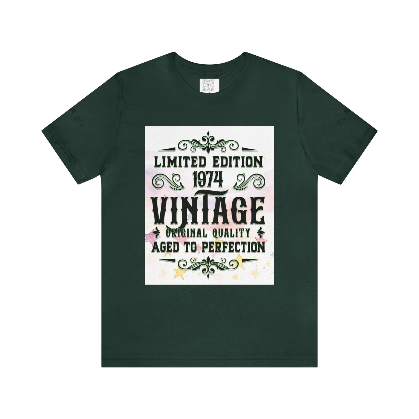 1974 vintage, Unisex Jersey Short Sleeve Tee