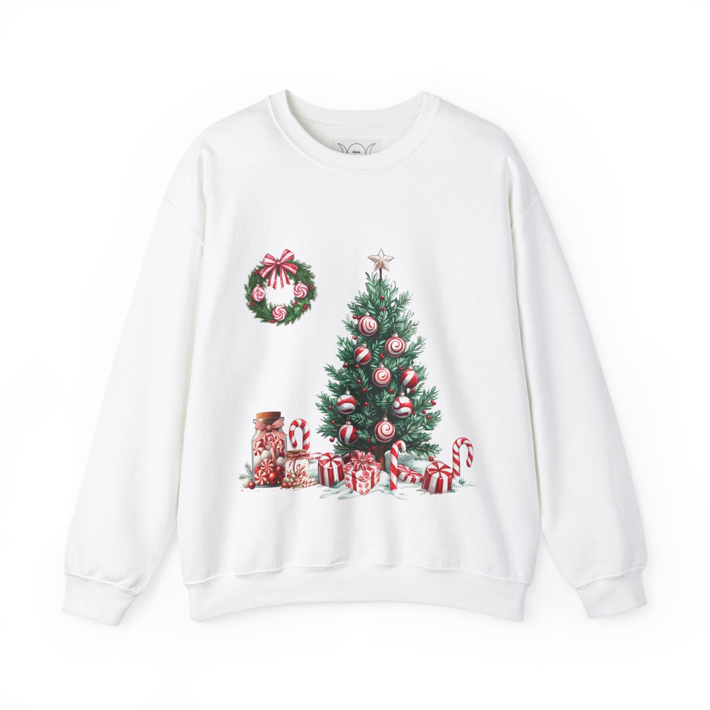 Peppermint Christmas , ™ Crewneck Sweatshirt ( no sleeve design )