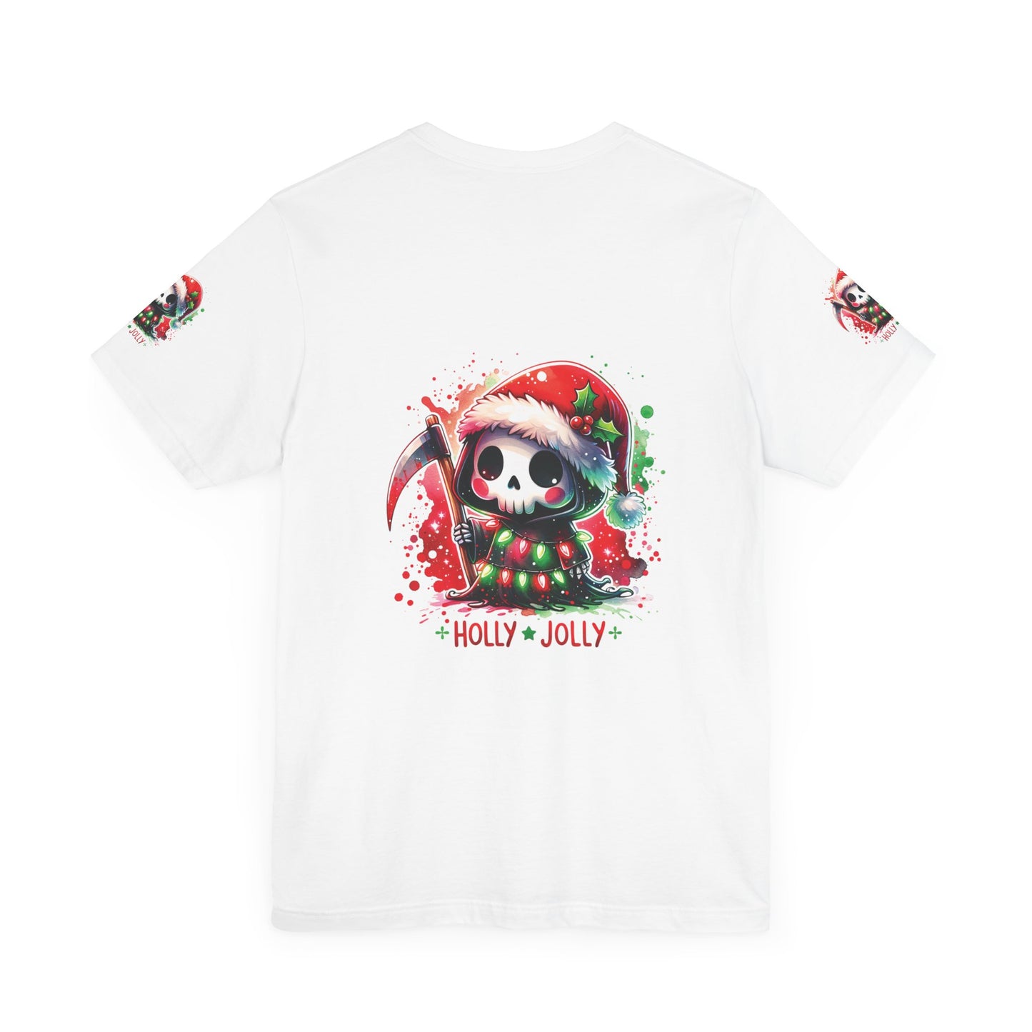 Copy of Holly jolly , Unisex Jersey Short Sleeve Tee ( sleeve design)