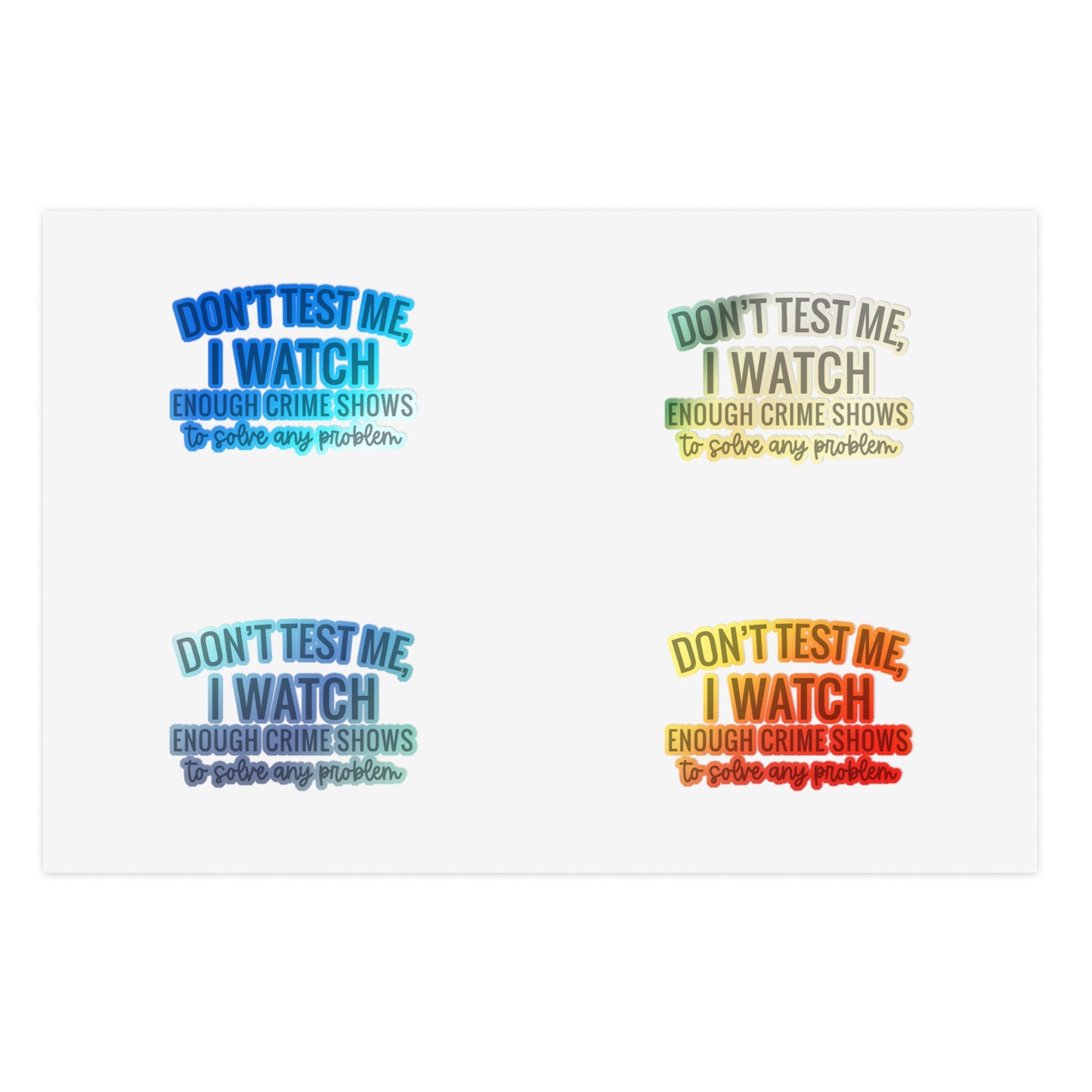 True crime watcher , Sticker Sheets