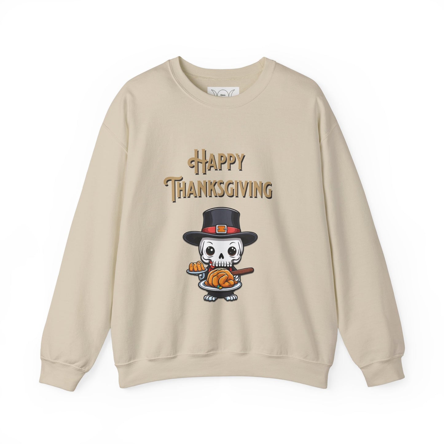 Happy thanksgiving, ™ Crewneck Sweatshirt ( sleeve design )