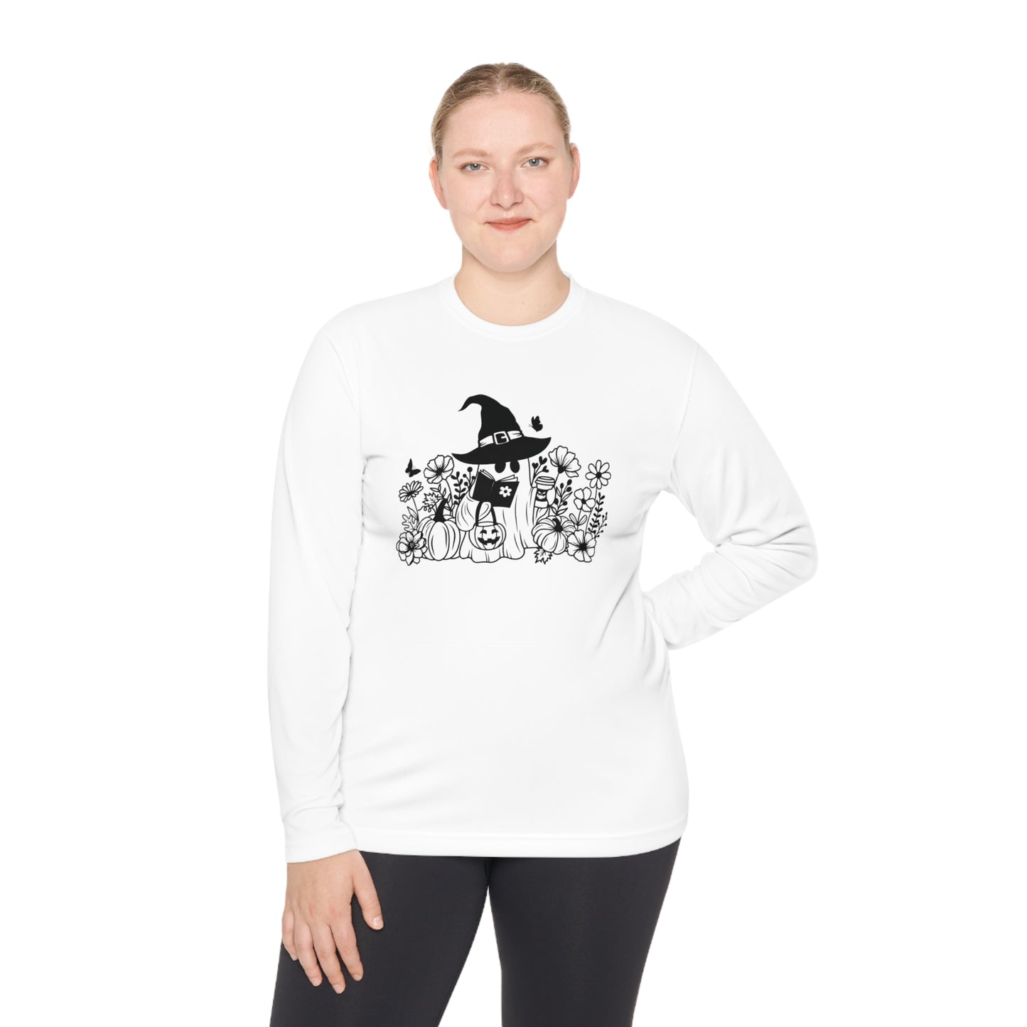 Cozy boo reading,  Unisex Lightweight Long Sleeve Tee