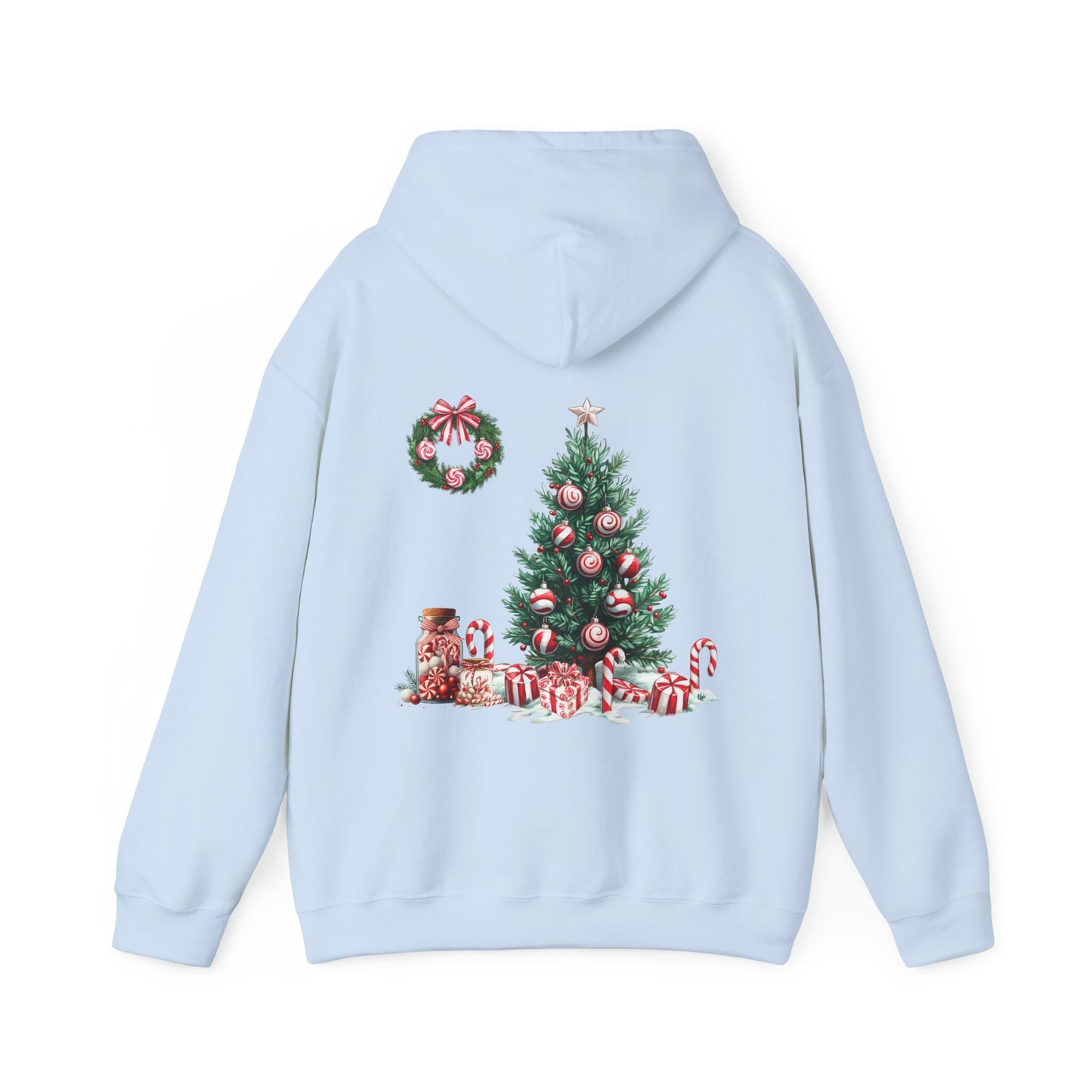 Peppermint Christmas ,  Unisex Heavy Blend™ Hooded Sweatshirt (no side arm design)