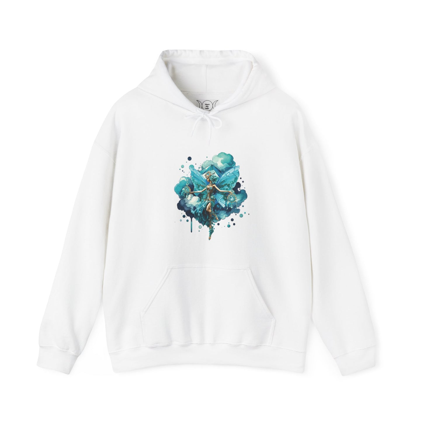 March aquamarine fairy, Unisex Heavy Blend™ Hooded Sweatshirt ( no arm design)