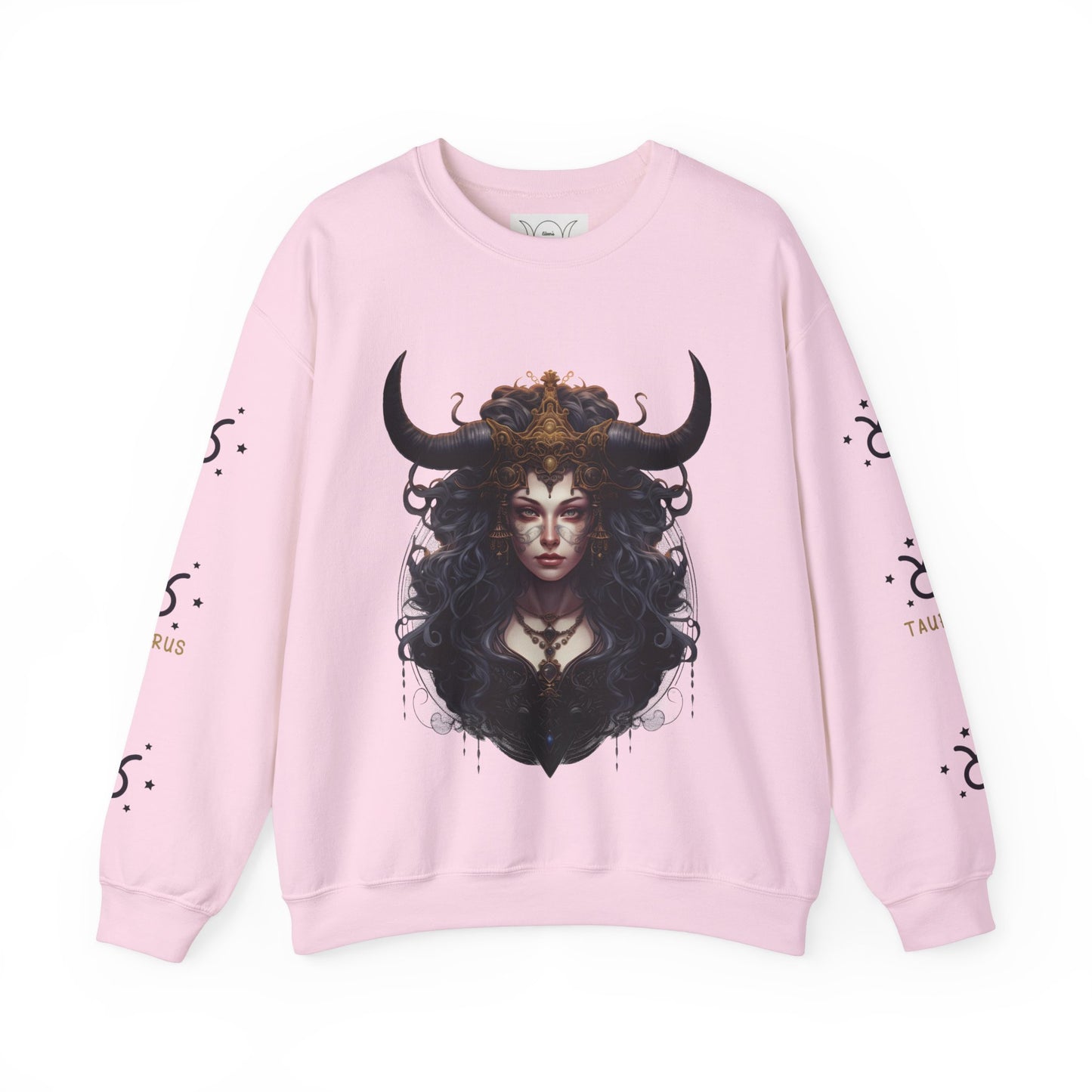 Taurus , ™ Crewneck Sweatshirt (Sleeve design )