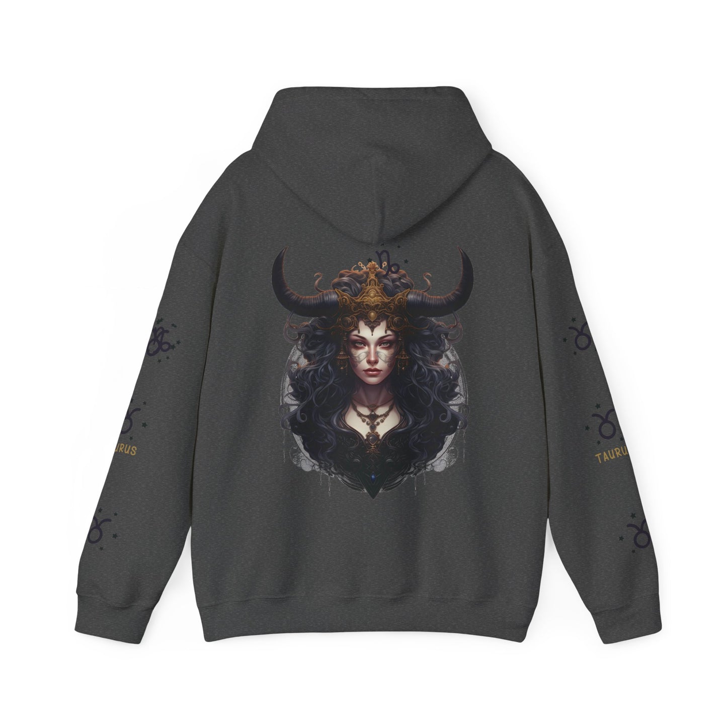 Taurus, Unisex Heavy Blend™ Hooded Sweatshirt (sleeve design )